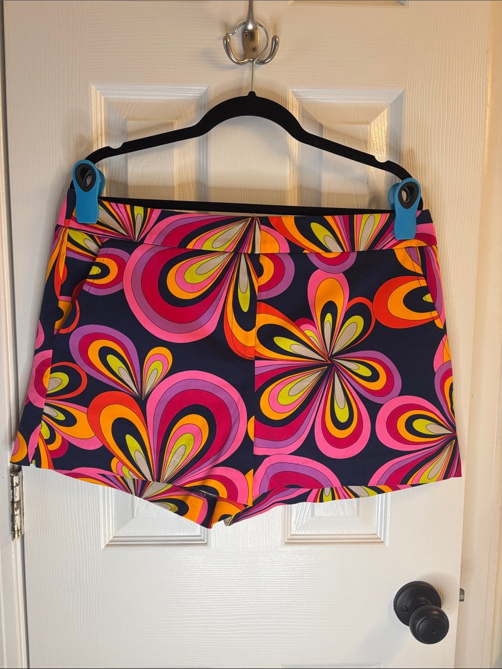 Trina Turk Navy Retro Swirl Mini with Pink, Yellow & Lime